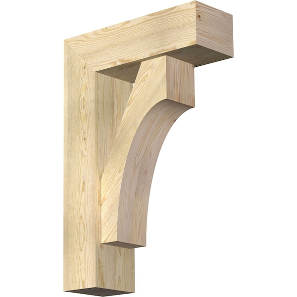 Ekena Millwork Westlake Block Rough Sawn Bracket w/ Offset Brace, Douglas Fir, 8"W x 24"D x 36"H BKT0806X24X36WTL05RDF - main